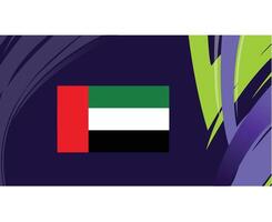 uae bandera emblema asiático naciones 2023 equipos países asiático fútbol americano símbolo logo diseño vector ilustración