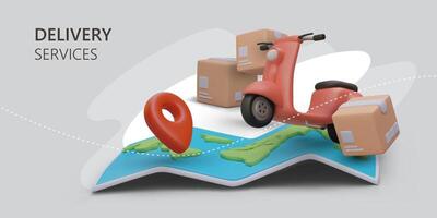 Worldwide delivery service. Sending orders to different countries vector