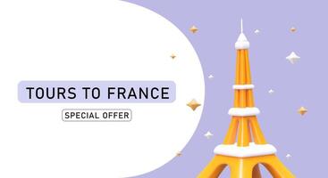 Find best tours to France. Online booking and payment of tickets to Paris vector