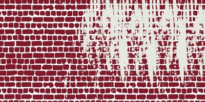 Brick wall, red relief texture with shadow, vector background illustration. Red brick tile wall background.