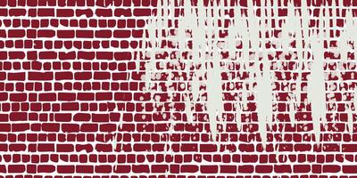 Brick wall, red relief texture with shadow, vector background illustration. Red brick tile wall background.