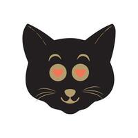 gato mascota cabeza cara icono, vector ilustración de gracioso dibujos animados gatos, gato cara con varios expresiones y patrones vector ilustración plano diseño. eps 10