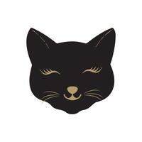 gato mascota cabeza cara icono, vector ilustración de gracioso dibujos animados gatos, gato cara con varios expresiones y patrones vector ilustración plano diseño. eps 10