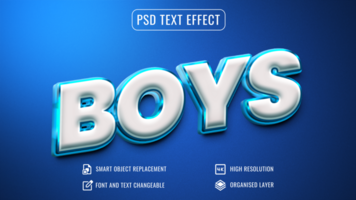 Shiny blue 3d text effect psd. type mockup template psd