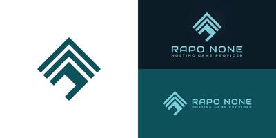 abstract initial letter RN logo in blue color isolated in white background applied large scale game-hosting provider logo also suitable for the brands or companies that have initial name RN or NR vector