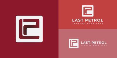 abstract initial letter L and P in white color isolated in multiple red backgrounds applied for car rental business logo also suitable for the brands or companies that have same initial name LP or PL vector