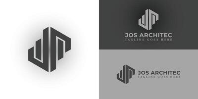 resumen inicial letra ja o aj logo en negro color aislado en blanco y negro antecedentes aplicado para arquitectura estudio logo además adecuado para el marcas o empresas tener inicial nombre aj o ja. vector