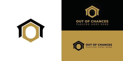 Abstract initial letter OC or CO logo in black and gold color isolated in white, black, and gold background applied for business and consulting education logo also suitable for the brands or companies vector