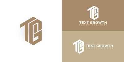 Abstract letter TG or GT hexagon logo design vector illustration template in gold color presented with multiple background colors. The logo is suitable for business and consulting logo design template