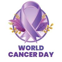 World Cancer Day card, February 4 vector