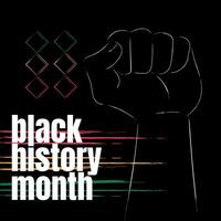 Black history month celebrate vector