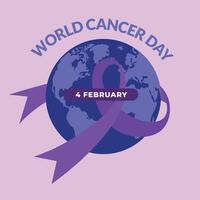 World Cancer day is observed every year on February 4, to raise awareness of cancer and to encourage its prevention, detection, and treatment. Vector illustration