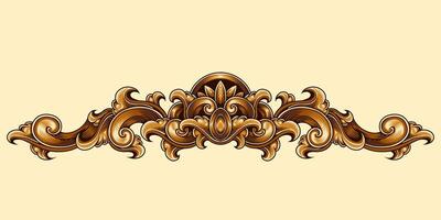 luxury Carved Classic Style Frame vector Free Vector