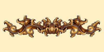 Classic style frame design with exquisite engraving and luxury free vector