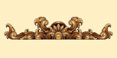 luxury Carved Classic Style Frame vector Free Vector