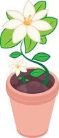 Isometric Lily Flower Pot vector