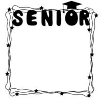 Senior Class of 2024 frame vector