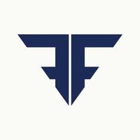 Monogram FF letter logo design service vector