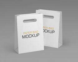 Mockup set of Realistic Shopping Bag for branding and corporate identity design psd