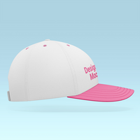 Blank white pink cap mockup front and back side design isolated on white background Design Cap Mockup Design PSD