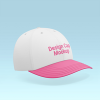 Blank white pink cap mockup front and back side design isolated on white background Design Cap Mockup Design PSD