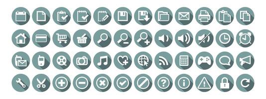 grande conjunto de web negocio iconos plano redondo iconos Internet recurso, diseño elementos para ninguna negocio. vector