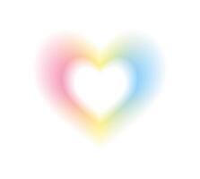 Blurry pink heart aura. Trendy y2k style. Vector illustration.