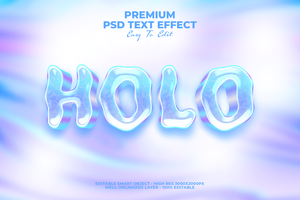 3d holografiska text effekt psd