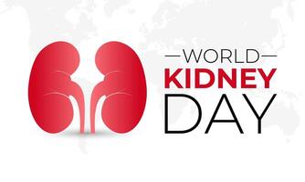 World Kidney Day. Human Kidney health concept. kidney shaped with two hand. Greeting card, poster, flyer and Banner, background design. vector