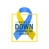 World Down Syndrome Day on 21 March . Greeting card, poster, flyer and Banner, background design. vector