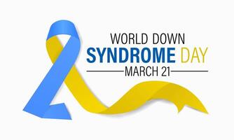 World Down Syndrome Day on 21 March . Greeting card, poster, flyer and Banner, background design. vector