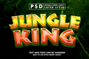 jungle modifiable texte effet psd