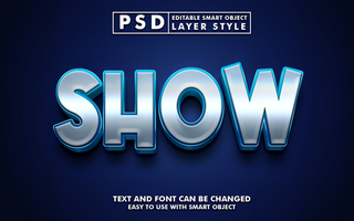 Snow Editable Text Effect psd