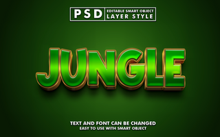 jungle modifiable texte effet psd