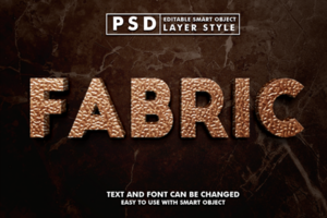 en tissu modifiable texte effet psd