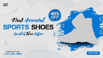 Shoes social media web banner design psd