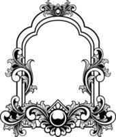 Classic vintage ornament frame vector