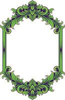 Classic vintage ornament frame vector