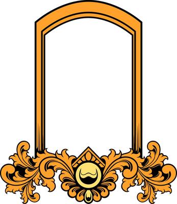 Classic vintage ornament frame
