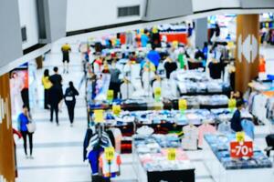 Shopping mall  blurred indoors with light for lifestyle concept photo