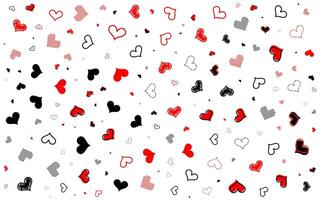 Hearts on white background. Seamless pattern. Vector illustration.