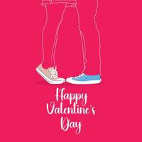 Happy Valentine Day Couple Love Party Social Media Post vector