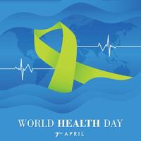 mundo salud día es un global salud conciencia día celebrado vector