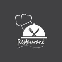 Restaurant logo vector template illustration