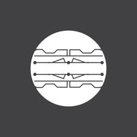 circuito cable tecnología logo vector modelo ilustración