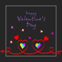 contento san valentin día concepto para saludo tarjeta, celebracion, anuncios, marca, cubrir, etiqueta, ventas. San Valentín día mínimo corazón diseño tarjeta. vector