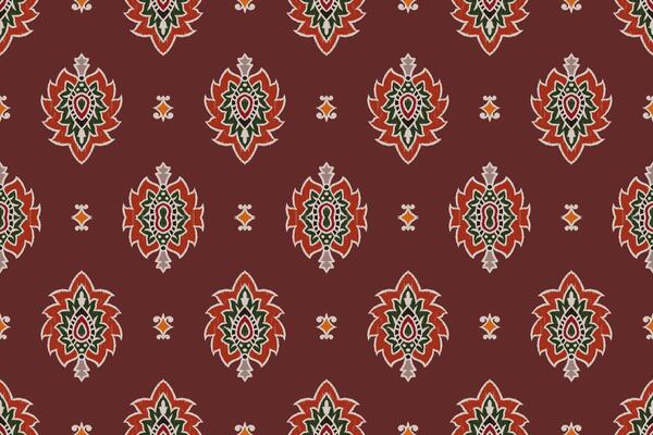 Ikat tribal Indian seamless pattern. Ethnic Aztec fabric carpet mandala ornament native boho chevron textile.Geometric African American oriental traditional vector illustrations. Embroidery style.