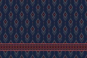 Vertical ikat geometric traditional style,seamless pattern and line texture background. Use for fabric, textile, decoration elements. vector