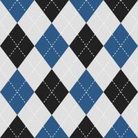 Navy blue and black argyle pattern. Argyle vector pattern. Argyle pattern. Geometric pattern for clothing, wrapping paper, backdrop, background, gift card, sweater.