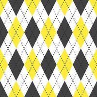 Yellow and black argyle pattern. Argyle vector pattern. Argyle pattern. Geometric pattern for clothing, wrapping paper, backdrop, background, gift card, sweater.